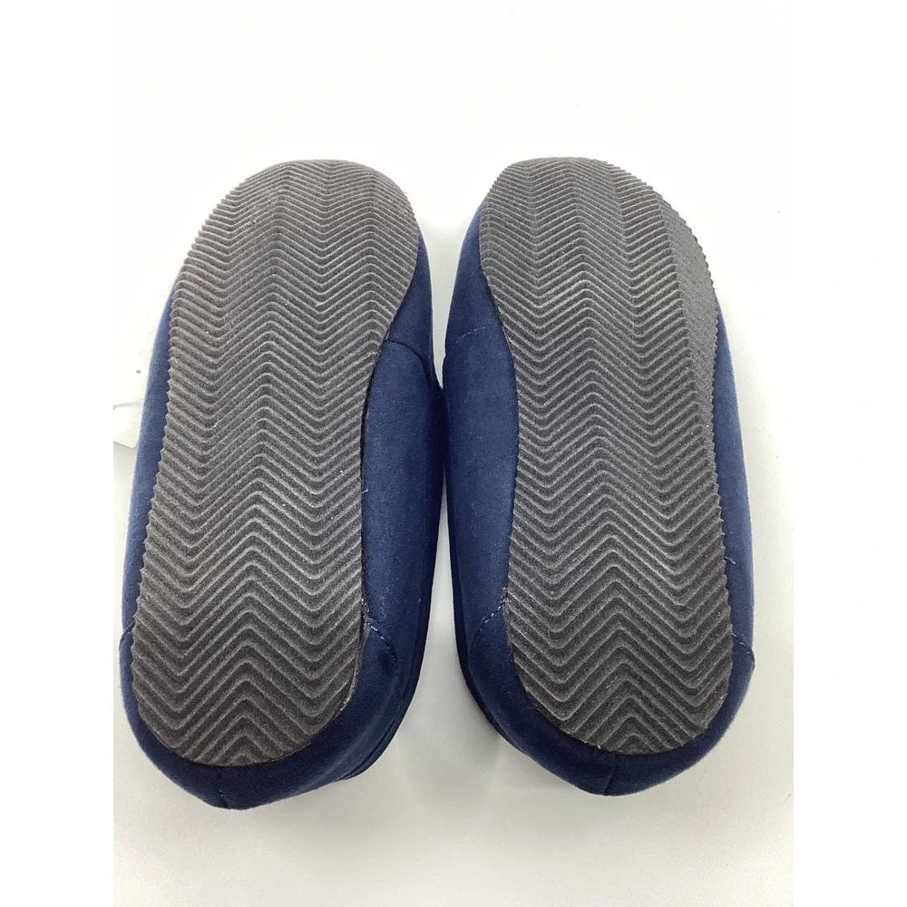 Polo Ralph Lauren Mens Navy Blue Skiing Polo Bear Moccasin Slippers Size 6 NEW
